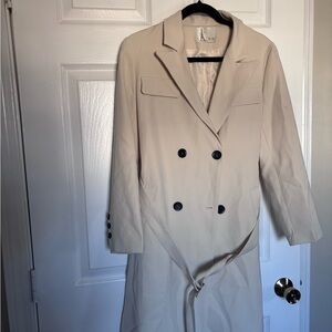 Beige Double-Breasted Trench Coat - Women's Lightweight Coat